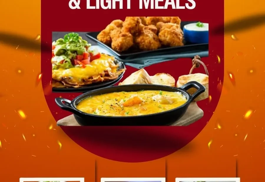 Spur Sizzling Starters & Light Meals Menu