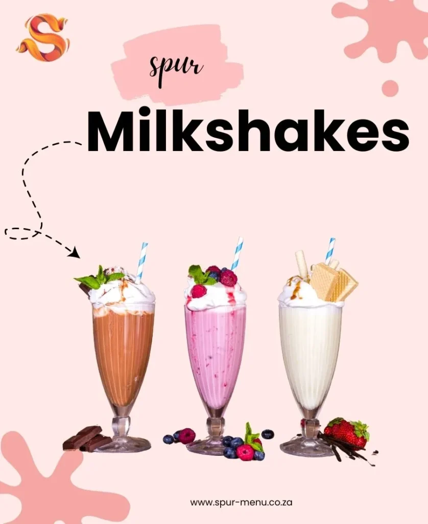 Spur Milkshakes Menu With Prices