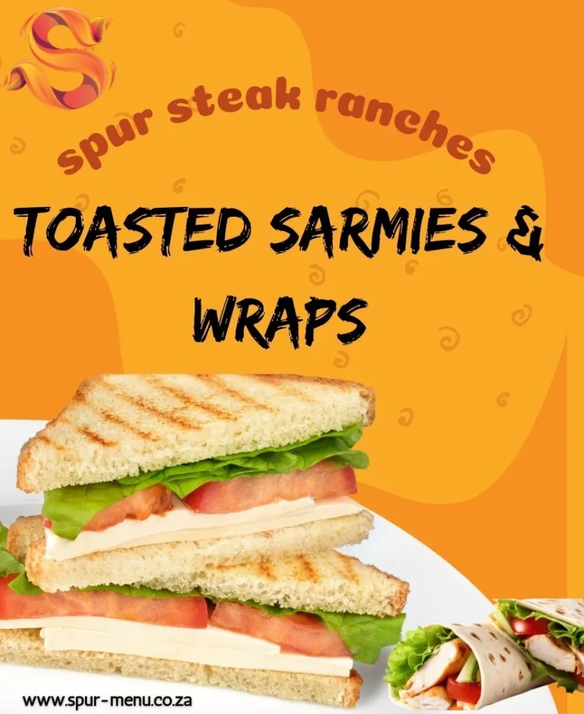 Spur Toasted Sarmies & Wraps Menu