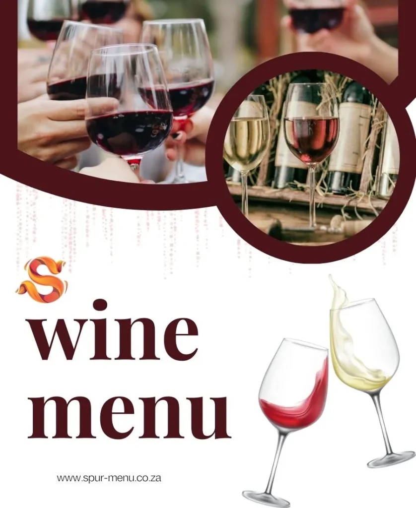 Spur Wine Menu With Prices