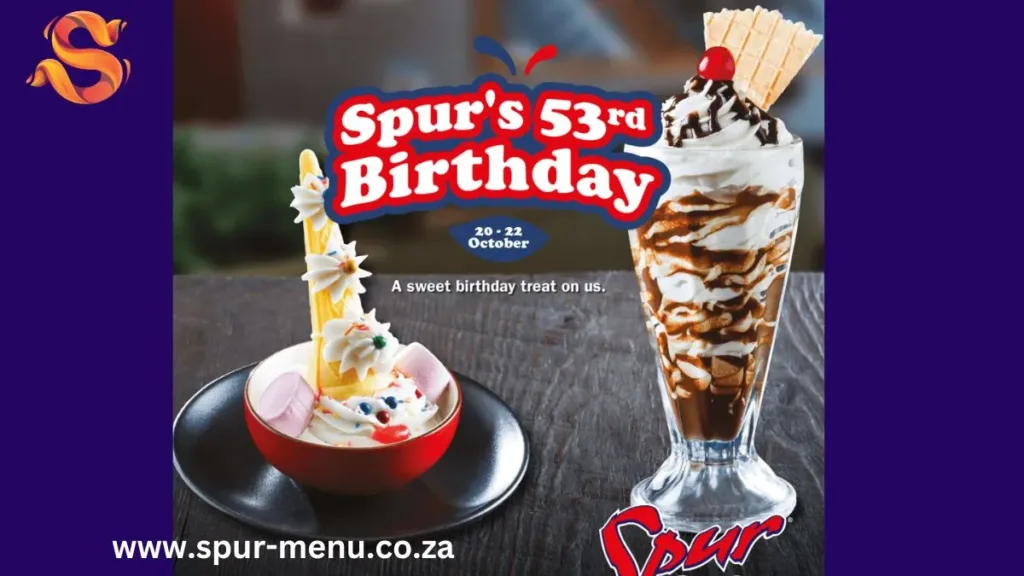 Spur Birthday Specials Menu Prices - Spur Kids Party