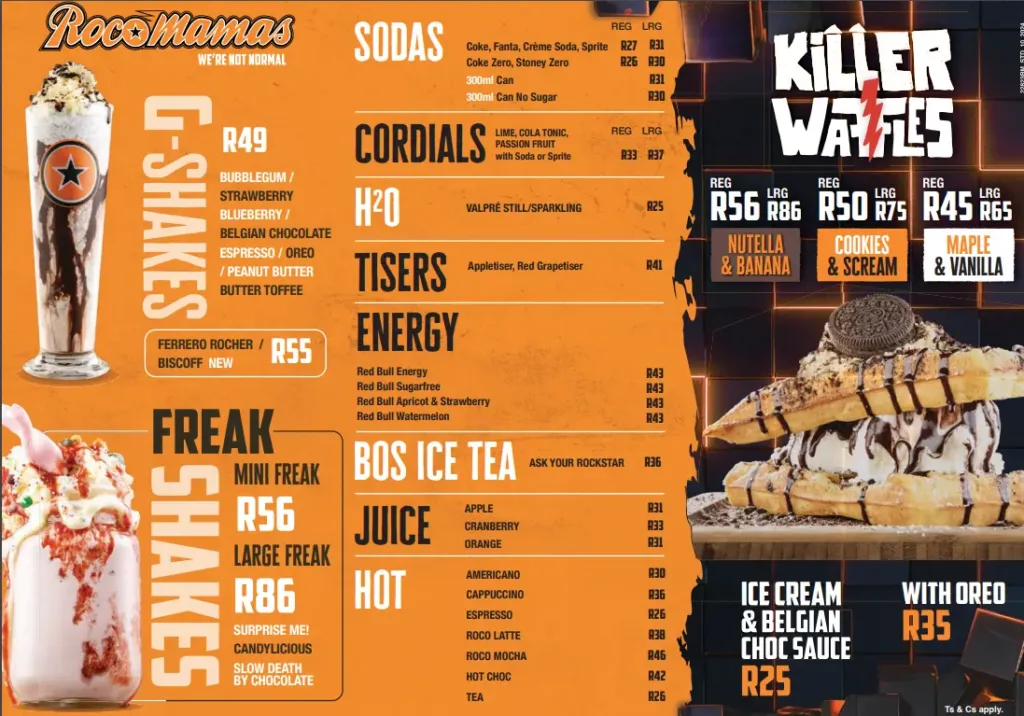 Rocomamas Dessert Menu