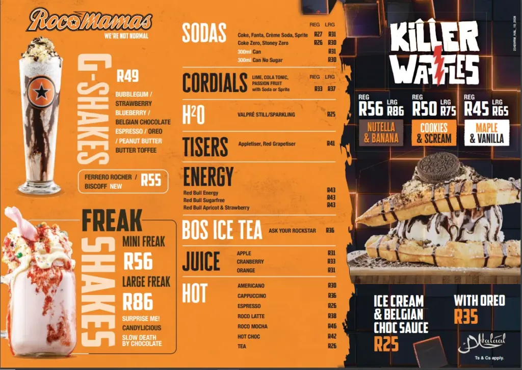 RocoMamas Halaal Menu Desserts