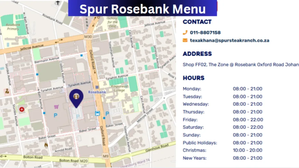 Spur Rosebank Contact Information